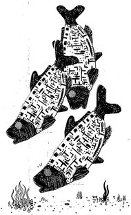 beware marauding carp  -c.m. ruiz